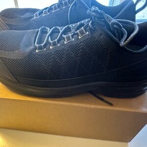 OrthoFeet Men's Black size 11 XWide 4E Steel toe Athletic Shoes NEW